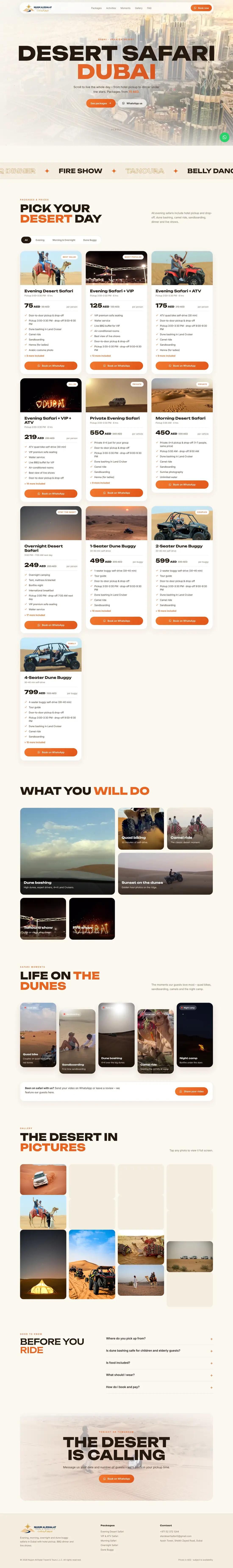 Desert Safari Dubai website designed by iBoostin