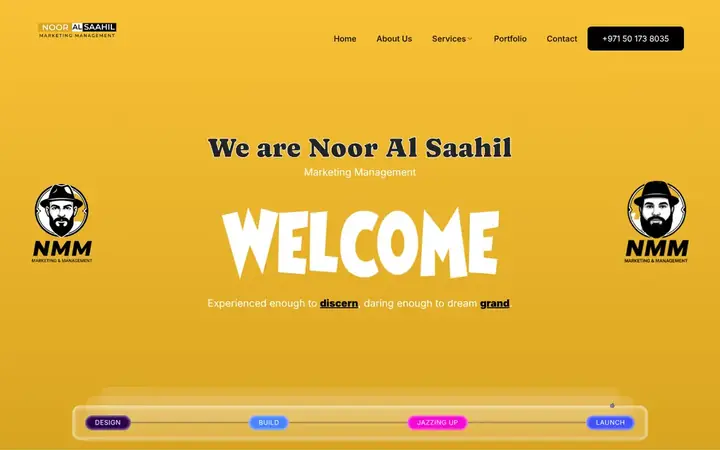 Noor Al Saahil Marketing website designed by iBoostin