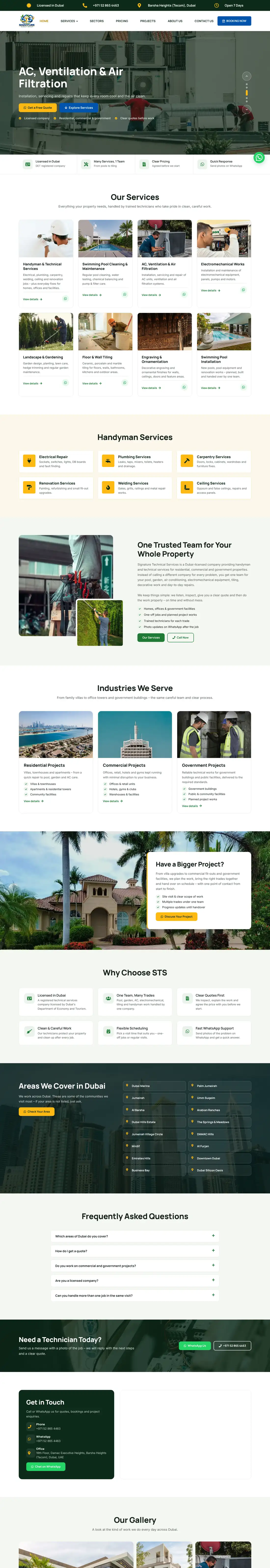 Signature Technical Services website designed by iBoostin