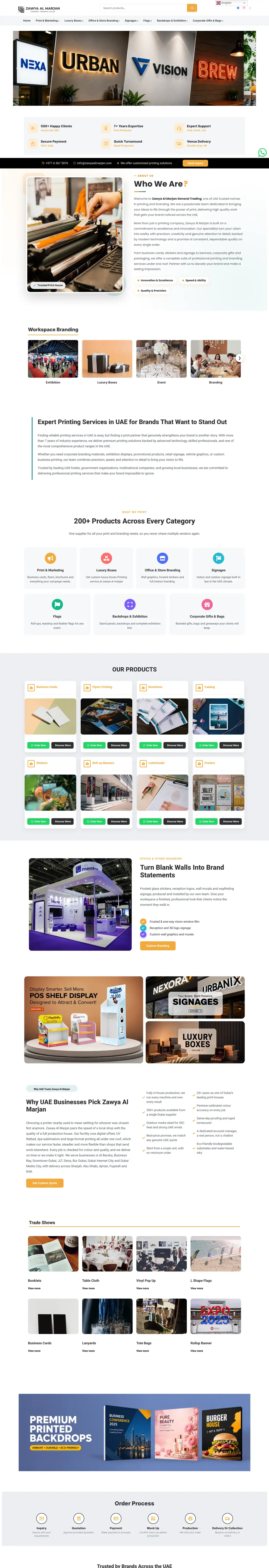 Zawya Al Marjan website designed by iBoostin